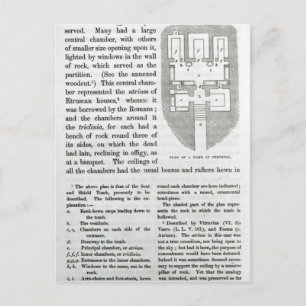 Postal Plan de una tumba en Cervetri