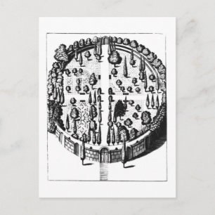 Postal Plan del Jardín Botánico de la Universidad de