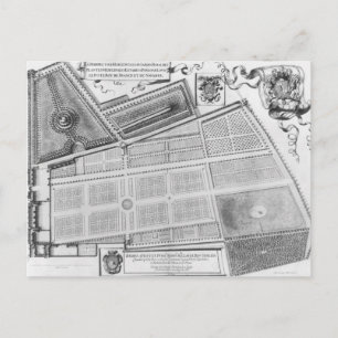 Postal Plan del Jardín Real