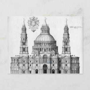 Postal Plan para San Pedro, Roma, 1539