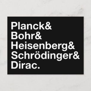 Postal Planck & Bohr & Heisenberg & Schrödinger & Dirac