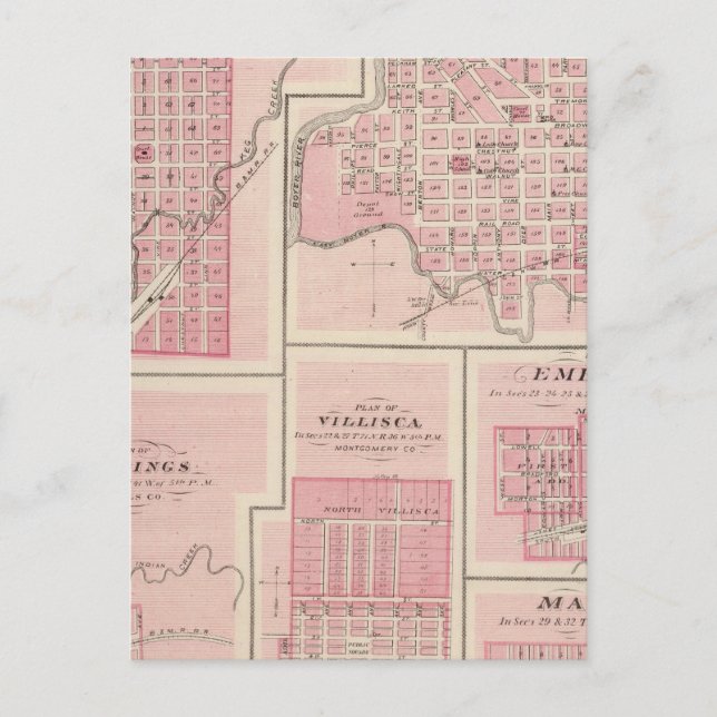 Postal Planes de Glenwood, Denison, Hastings (Anverso)
