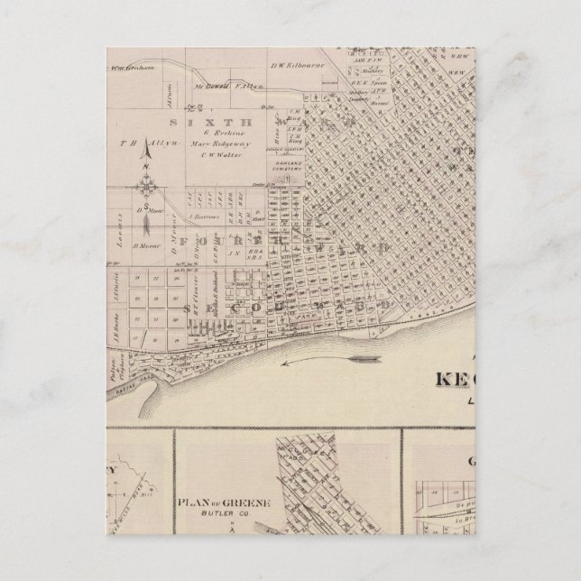 Postal Planes de Keokuk, ciudad forestal (Anverso)