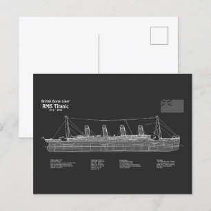 Postal Planes RMS Titanic Ship Blueprint PBD