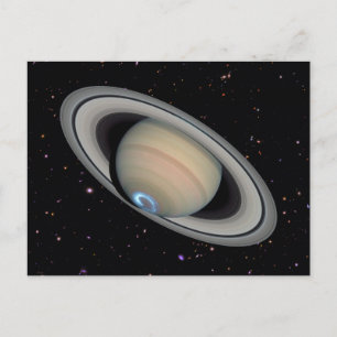 Postal Planet Saturn Starry Sky