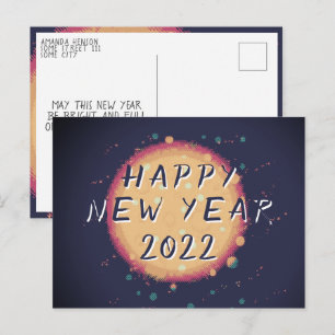Postal Planeta abstracto moderno Feliz Año Nuevo 2023 