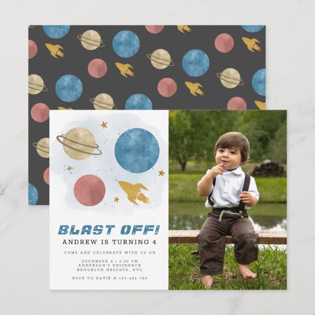 Postal Planeta acuático en el espacio exterior 4ª foto de (Anverso / Reverso)