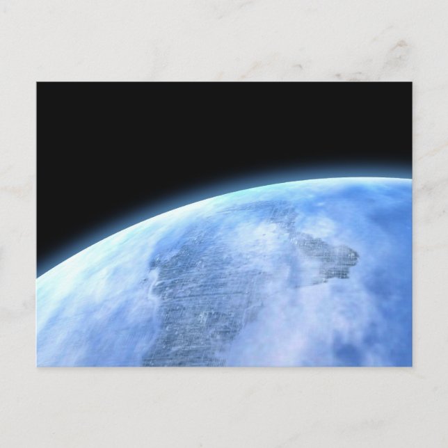 Postal planeta azul (Anverso)