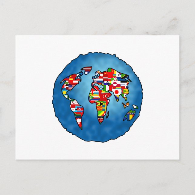 Postal Planeta de bandera (Anverso)