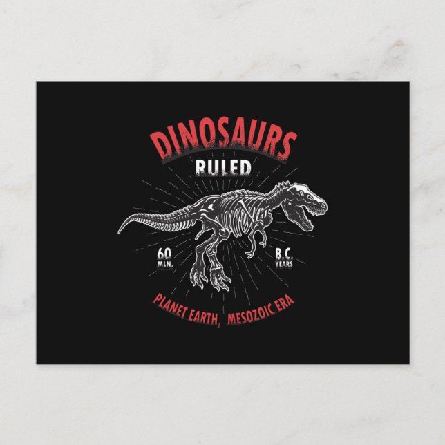 Postal Planeta Dinosaurio Tierra Era Mesozoica | Dinosaur (Anverso)