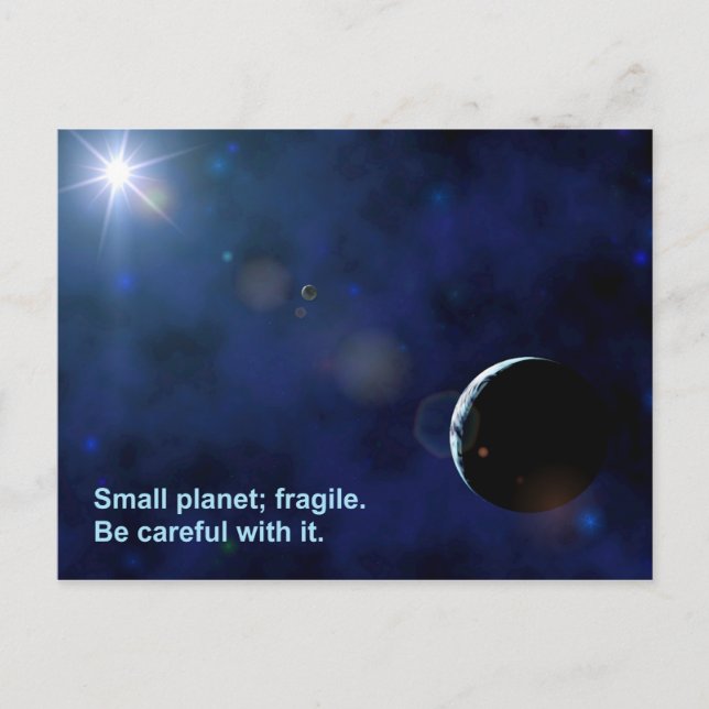 Postal Planeta frágil (Anverso)