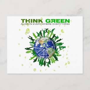 Postal Planeta pacífico: Think Green