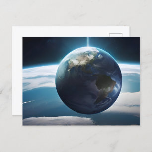 Postal Planeta terrestre desde el espacio