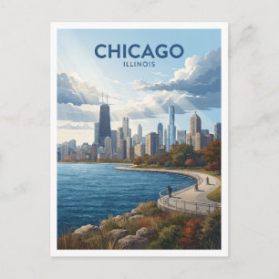 Postal Planetario Adler Mirador del horizonte Chicago