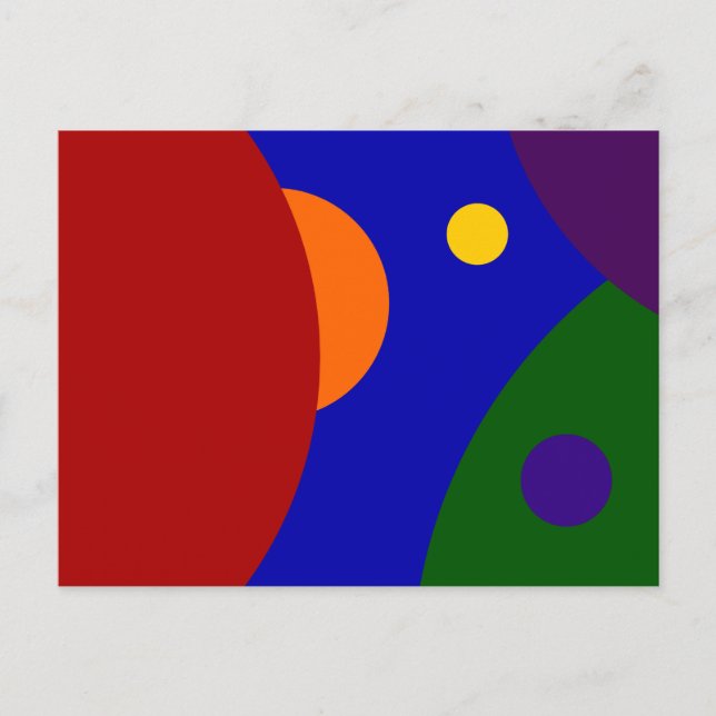 Postal Planetas arcoiris (Anverso)