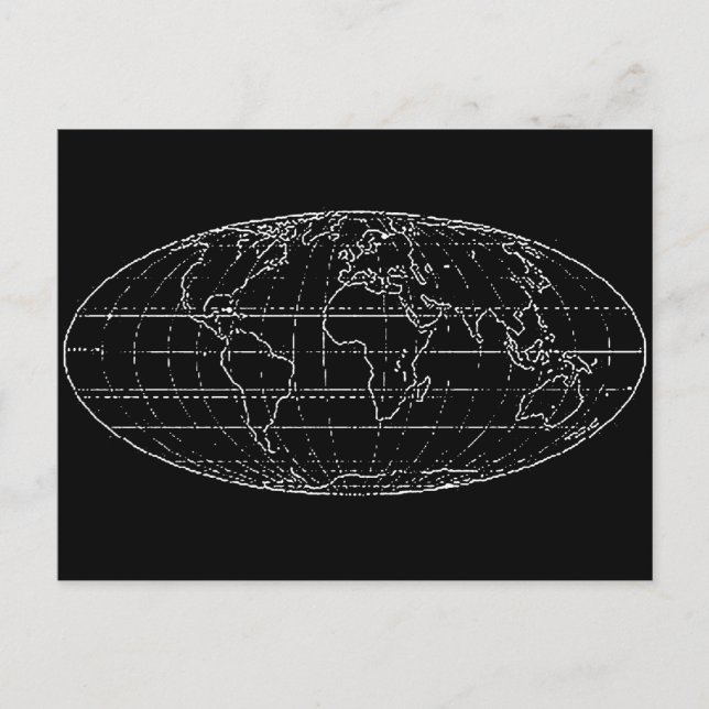 Postal planisfera simple/mapas (Anverso)