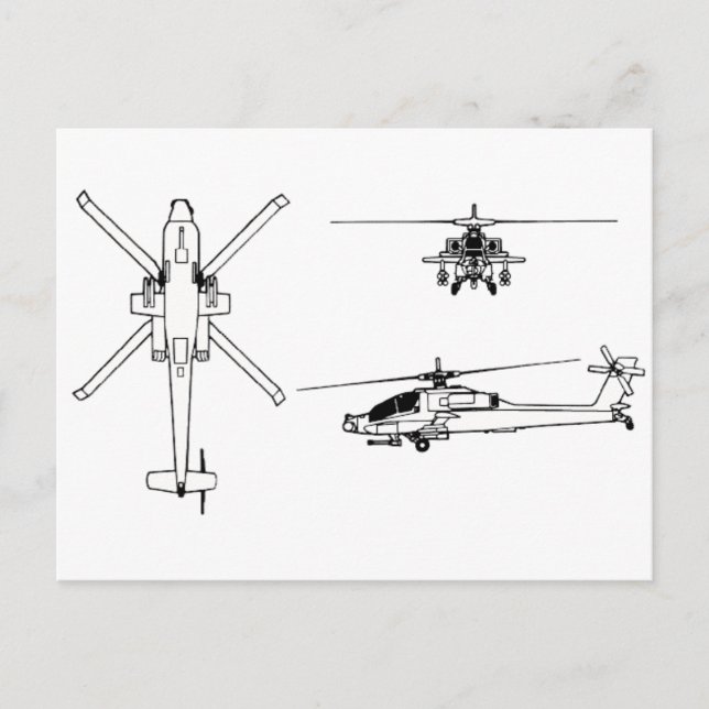 Postal plano AH-64 (Anverso)