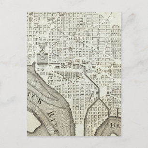 Postal Plano de la Ciudad de Washington