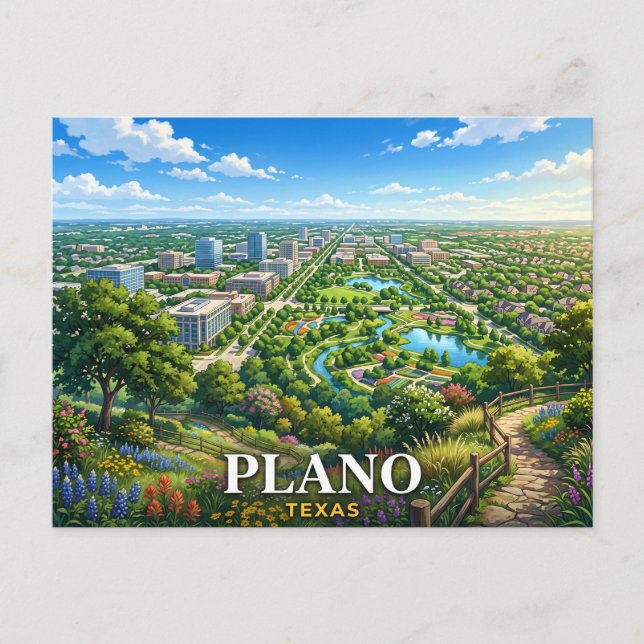 Postal Plano Texas Viajes (Anverso)