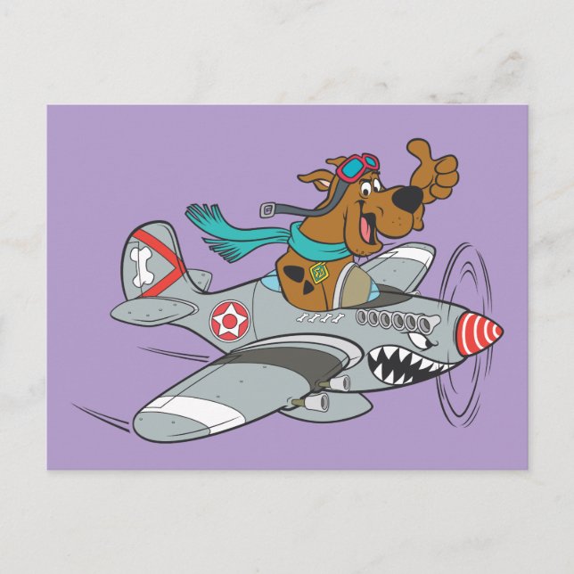 Postal Plano volador Scooby-Doo (Anverso)