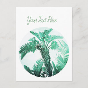 Postal Planta de banana de hoja verde