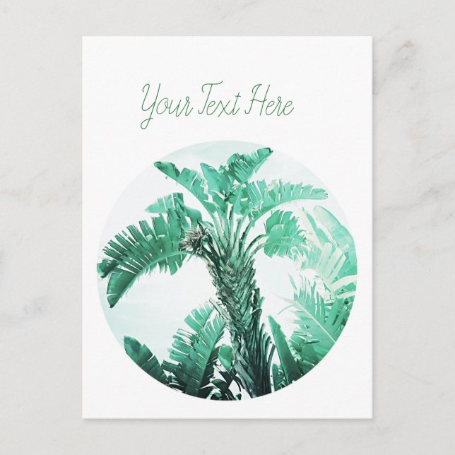 Postal Planta de banana de hoja verde (Anverso)