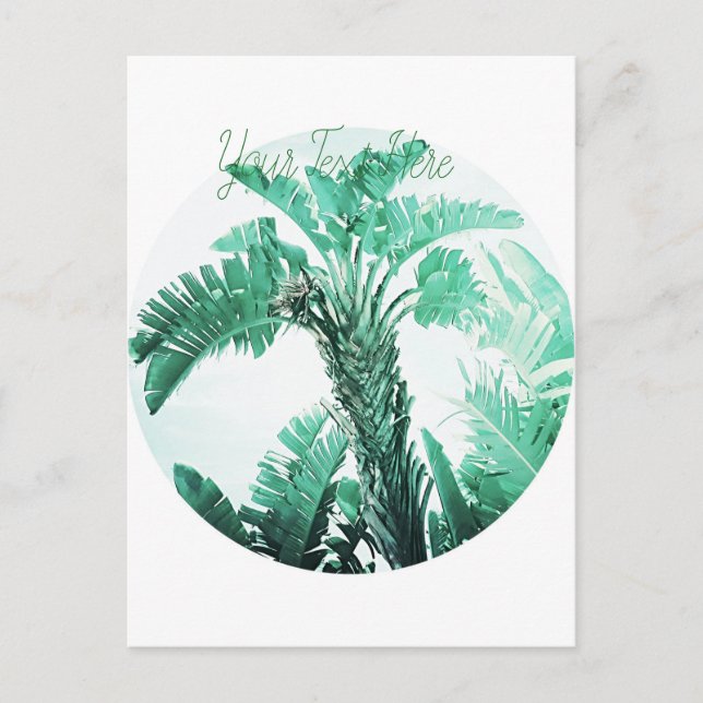 Postal Planta de banana de hoja verde (Anverso)