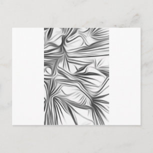Postal Planta de impresión blanca de zwart con impresión