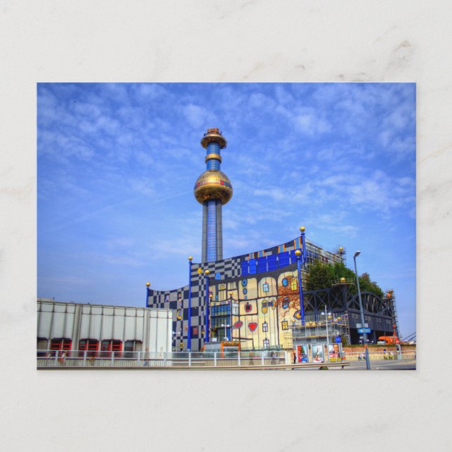 Postal Planta de incineración de residuos de Spittelau (Anverso)