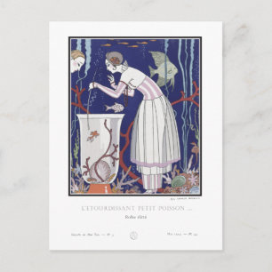 Postal Planta de moda Art Déco de George Barbier Postcard