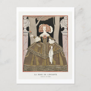 Postal Planta de moda Art Déco de la noche de Barbier