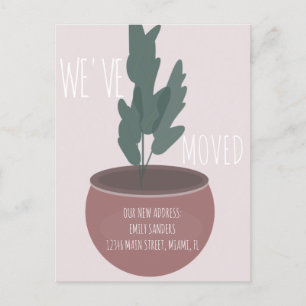 Postal Planta en maceta de dirección de nueva casa modern