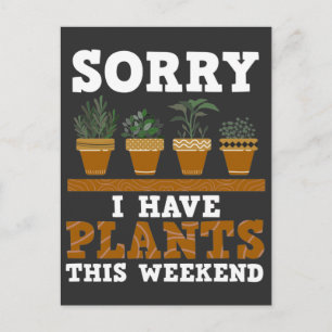 Postal Planta Lover Funny Weekend Forecast Gardening