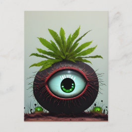 Postal Planta Sci-fi Con Ojo