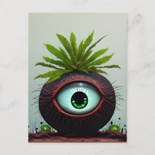 Postal Planta Sci-fi Con Ojo