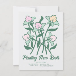 Postal Plantación de Nuevas Raíces Elegante floral Nueva