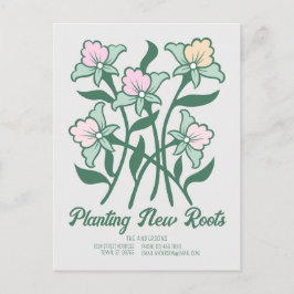 Postal Plantación de Nuevas Raíces Elegante floral Nueva 