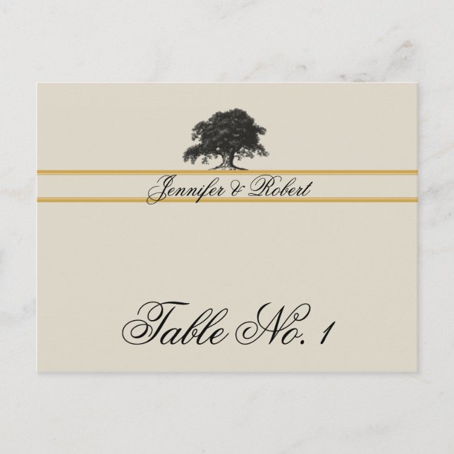 Postal Plantación de roble en número de tabla de oro (Anverso)