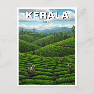 Postal Plantación de té de Kerala India