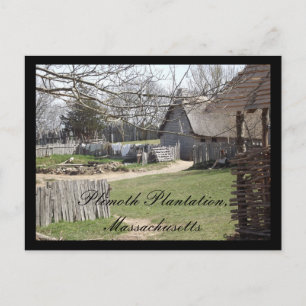 Postal Plantación Plimoth, Massachusetts