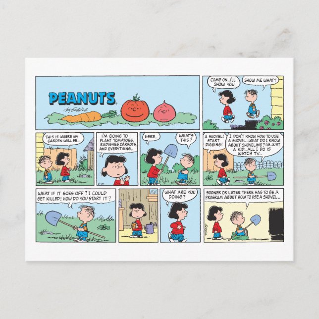 Postal Plantar una huerta de vegetales (Anverso)