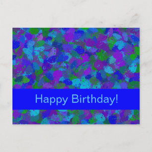 Postal Plantas de color de pavo real