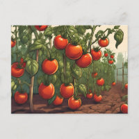 Plantas de tomate con tomates maduros rojos en el 