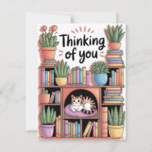Plantas, Gatos Y Libros - Estética Del Gato De Boo