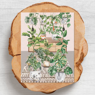 Postal Plantas Tropicales Acuarela