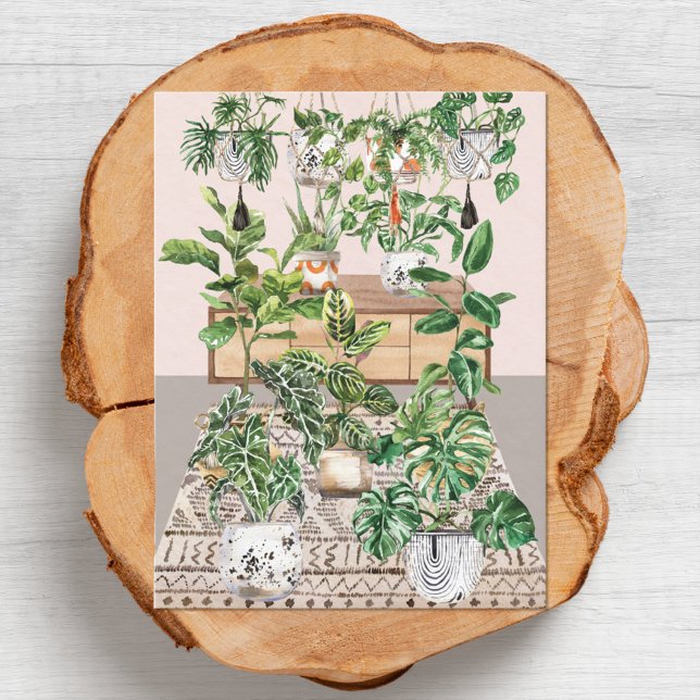 Postal Plantas Tropicales Acuarela (Close up)