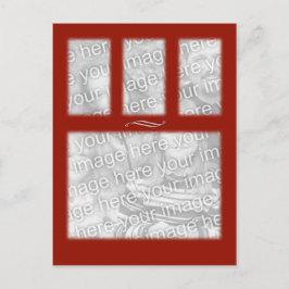 Postal Plantilla cuadrada roja 4