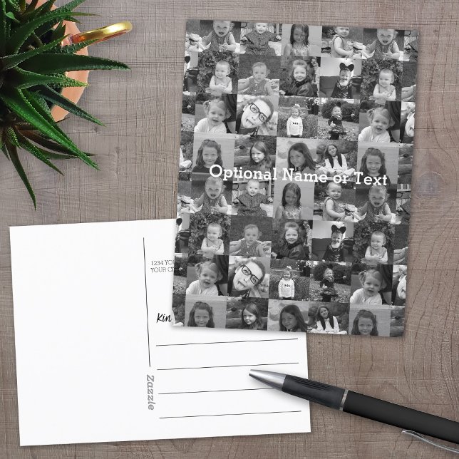 Postal plantilla de 16 Collages de fotos - agregar imágen (Subido por el creador)