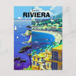 POSTAL PLANTILLA DE AVISO DE GUARDADO DE RIVIERA FRANCESA