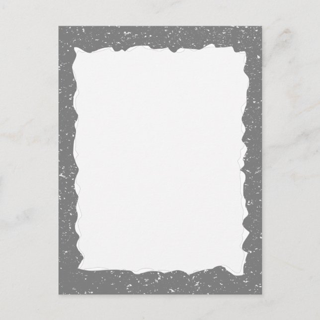Postal Plantilla de borde de Personalizado de papel roto  (Anverso)